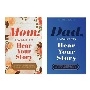 Dad, I Want to Hear Your Story & Mom, Guided Memory Journal Set of 2 – Family Keepsake Books Paperback USA Stock