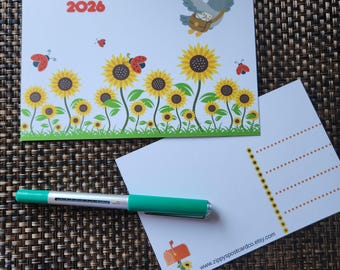 World Postcard Day Sunflower  Mail Postcard Postcrossing