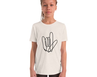 I Love You ASL Youth Short Sleeve T-Shirt