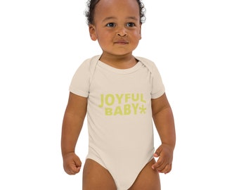 Joyful Kid Organic cotton baby bodysuit, Matching Joyful Mama T-Shirts