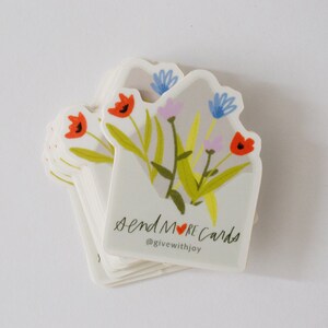 Send More Cards Vinyl Sticker, Two Options, Stationery Lovers, Vinyl Stickers