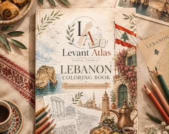 Libro da colorare del Libano / Monumenti, cultura, storia (download digitale)