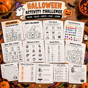 Halloween-aktivitetsbok för barn | 40 sidor roliga (PDF-nedladdning) bild 5