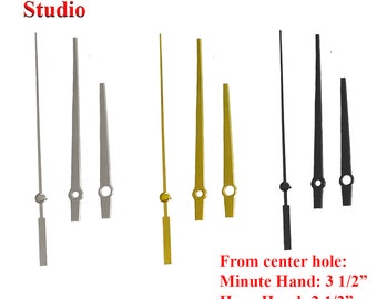 Kit de motor para reloj de cuarzo n.° 08: manecillas de 3,5", elija la longitud del eje.