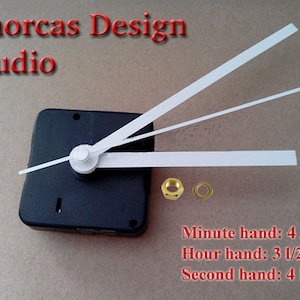 Quartz Clock Motor Kit: Wall Clock Replacement with 5&quot; White Hands