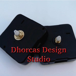 Kit de motor para reloj de cuarzo n.° 02: Agujas largas doradas de 15 cm, mecanismo de repuesto. imagen 2