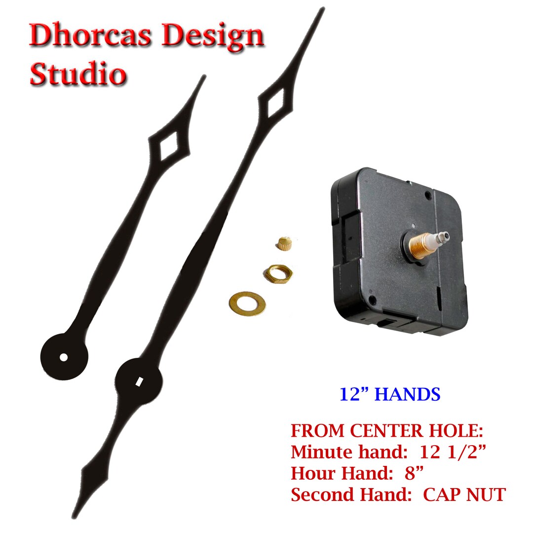 Quartz Clock Motor Movement 028 Kit & 12 Hand, High Torque Motor