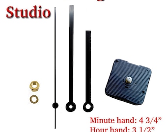 Kit de reemplazo de motor de reloj de cuarzo con manecillas negras de 5" - #05B