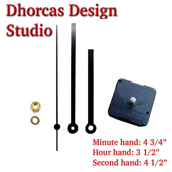 Quartz Clock Motor Replacement Kit with Black 5" Hands- #05B