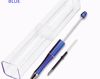 DIY Beadable Pen Kit: Acrylic Case & Refill Included