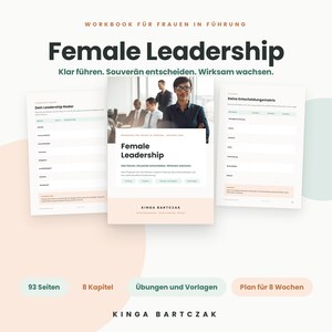 Female Leadership Workbook for Women | German Leadership Planner, Communication Worksheets & 8-Week Plan | 92-Page PDF