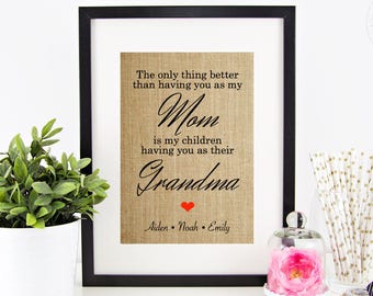 Mothers Day Gift for Grandma Personalized Gifts for Mom Gift from Daughter, Grandma Gift, The Only Thing Better Than Having You As My Mom