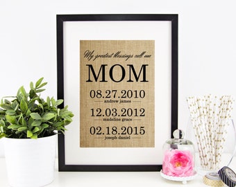 Personalized Nana Gift Mother's Day Gift for Mom Gift for Grandma from Grandkids, My Greatest Blessings Call Me Nana Birthday Gift for Mom
