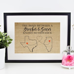 Brother Gift from Sister Gift from Brother Sister Gift Personalized Gift for Men Sibling Gifts for Brother Long Distance Relationship Family