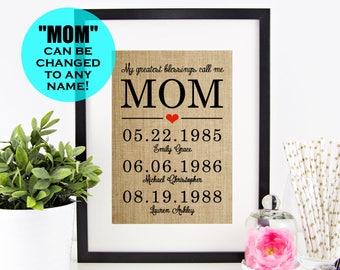 Mother's Day Gifts for Mom, Christmas Gift for Mom from Daughter, Mother Daughter Gift, Personalized Gift for Mom from Son, Wife Gift