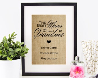Personalized Mother's Day Gift | The Best Moms Get Promoted to Grandma | Grandparents Gift | Gift for Parents | Gift for Mom from Daughter