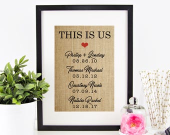 This is Us Sign, This is Us TV Show, Adoption Gift Personalized Valentines Day Gift for Her, Mothers Day Gift, Anniversary Gifts for Men