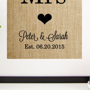 Personalized Wedding Gift MR MRS | Personalized Gift for Couple | Names ...