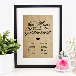Personalized Mother's Day Gift for Grandmother Grandchildren Names Wall ...