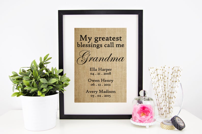 Personalized Picture Frame GIFT for Mothers Day The Best Moms Get Promoted to Grandma Grandma Grandmother