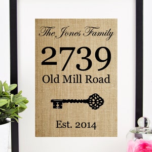 New Home Housewarming Gift Our First Home Sign House Warming Gift Personalized Address Sign New House Gift New Homeowner Closing Gifts image 2