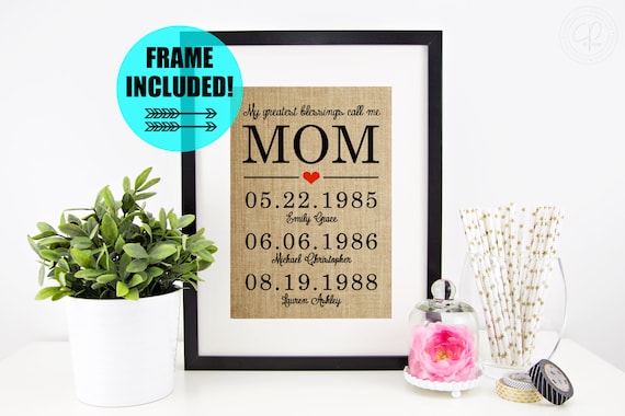 FRAME INCLUDED Mother s Day Gift Idea Personalized Mother s Day