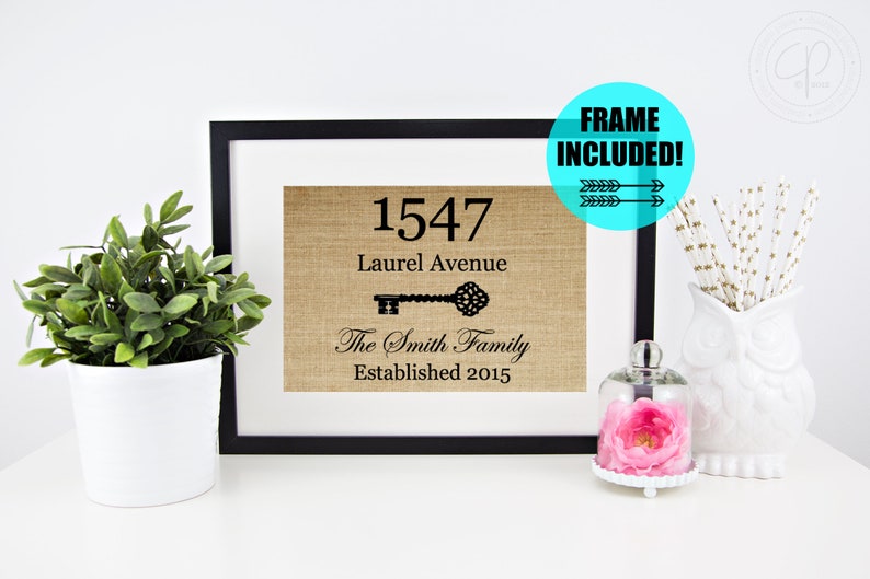 FRAME INCLUDED Housewarming Gift New House Gift Our First Etsy