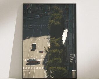 Tokyo Urban Road Print, Light and Shadow Street Photography Wall Art (Digital Download)