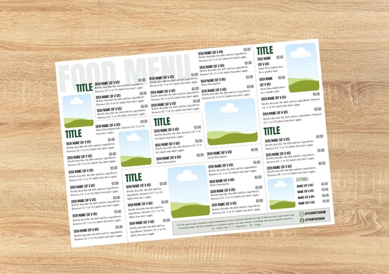 Editable Restaurant Menu Template, Canva Template, Canva Pro Not ...