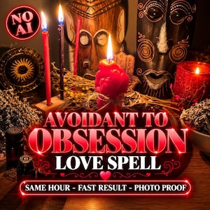 Avoidant to Obsessed Love Spell, Twin Flame Attraction Ritual, Romantic Magnetism Spell, Intense Love Energy Invocation
