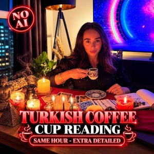 Turkish Coffee Cup Reading, Same Hour Fortune Telling, Tasseography Psychic Insight, Love Career Future