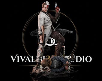 Modèle 3D de figurine de méchant bicolore (fichier STL) | Pack complet en deux parties (téléchargement numérique)