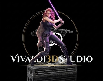 Arquivo STL do modelo 3D da figura Mara Jade de Star Wars | Item de colecionador para exibição (Download digital)