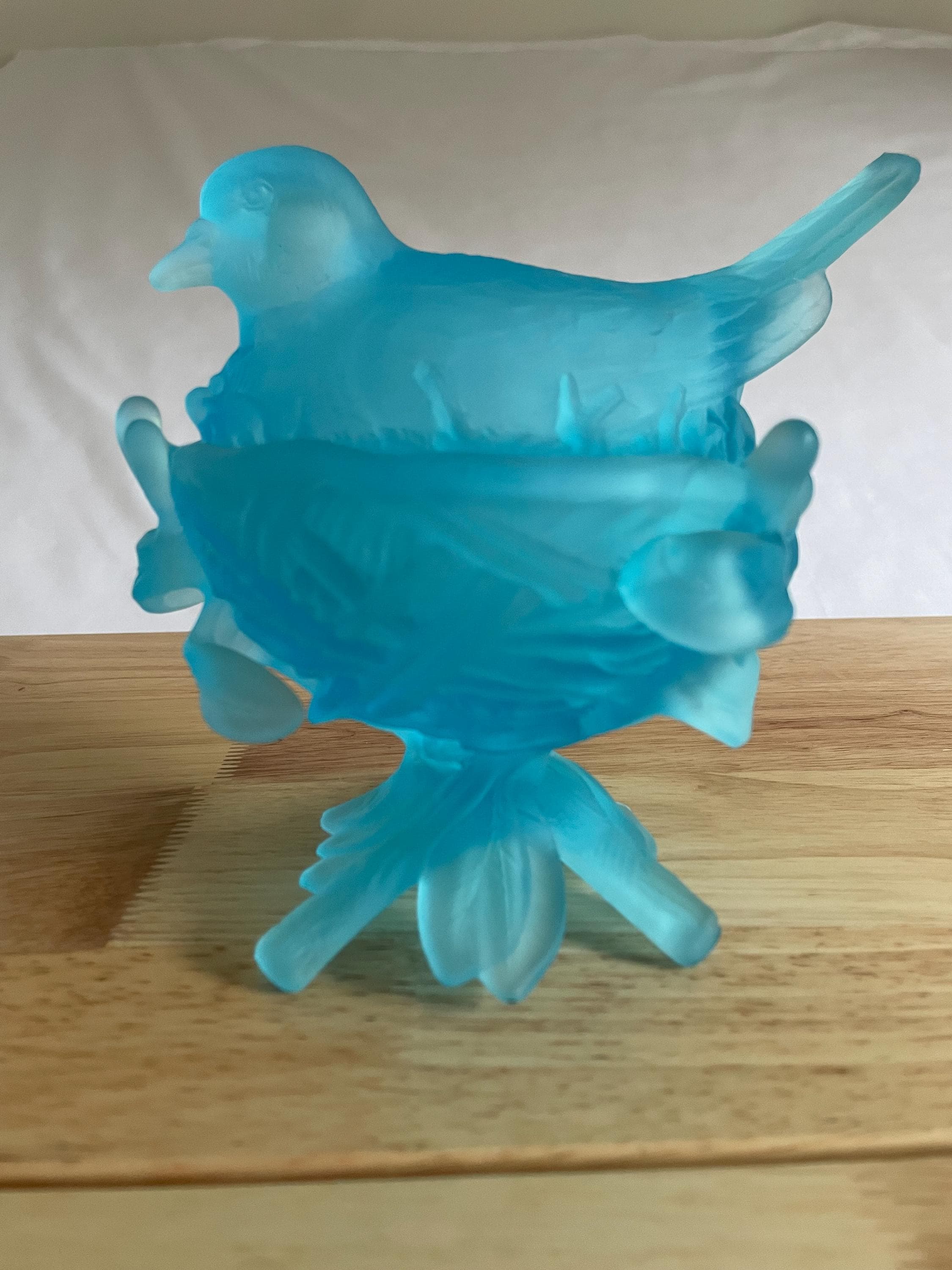   1992ロビンズネストの置物 Glass Robin on Nest - Etsy