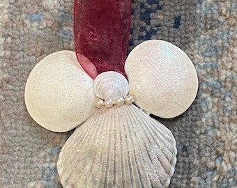 3 Shell Angels Christmas Tree Holiday Beach Ornaments