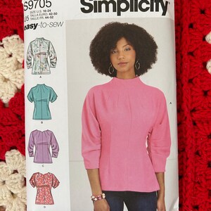 2023 Simplicity Sewing Pattern S9705 Misses' Fitted Top Size 6-14 or 16-24 UNCUT Factory Folded