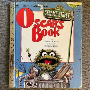 Vintage 1975 Sesame Street Oscar&#39;s Book by Jeffrey Moss Little Golden Book Children&#39;s Book Jim Henson&#39;s Muppets Frank Oz