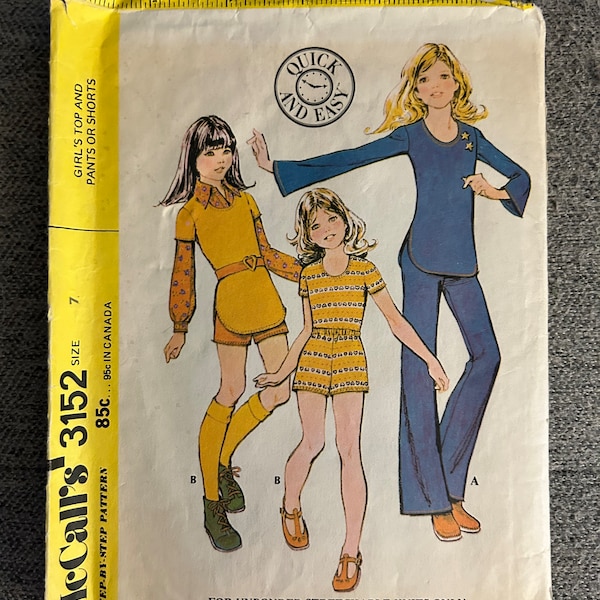 Sewing Pattern for Little Girls Bell Bottom Pants Etsy