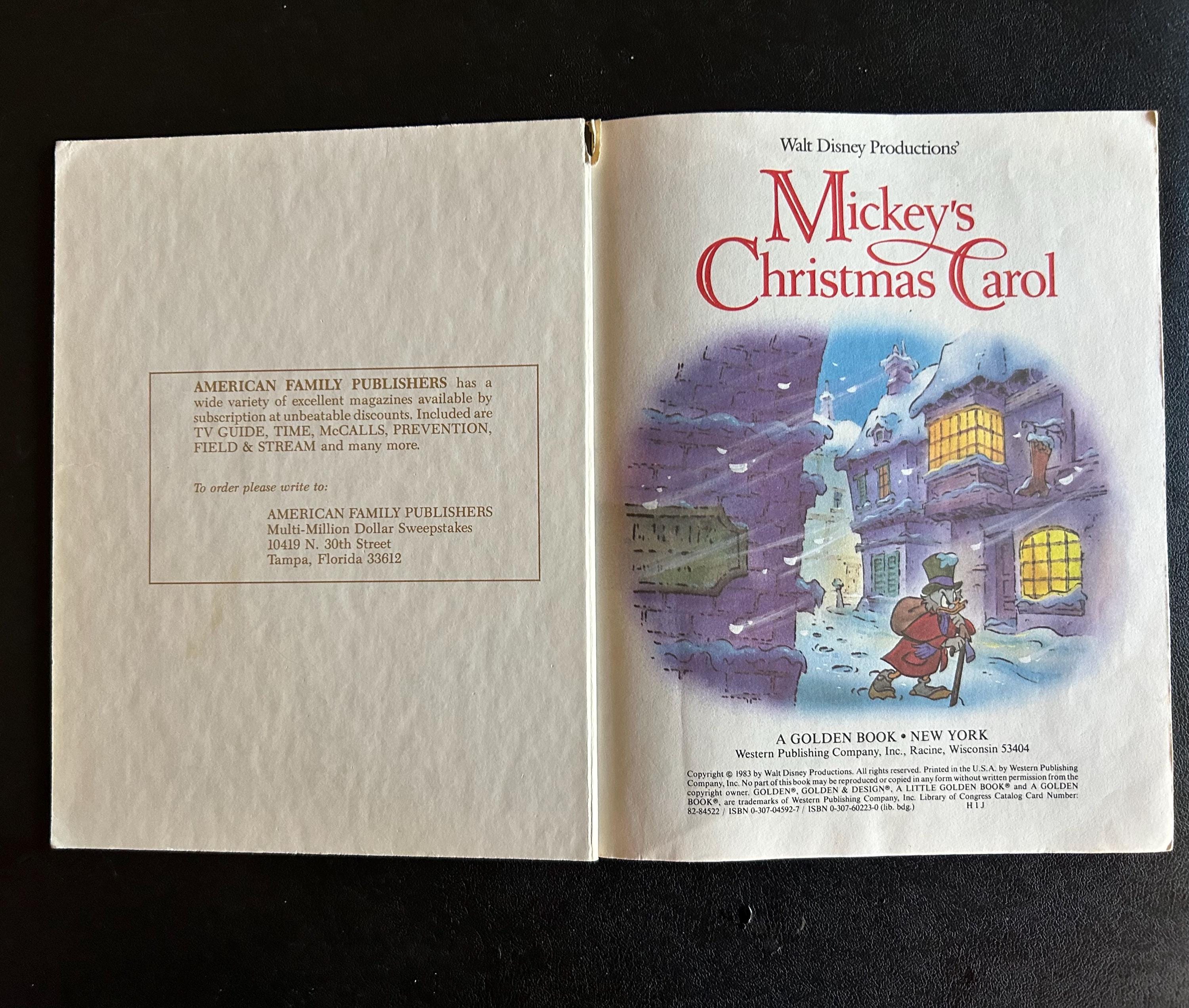 Vintage 1983 Walt Disney' Productions' Mickey's Christmas Carol a