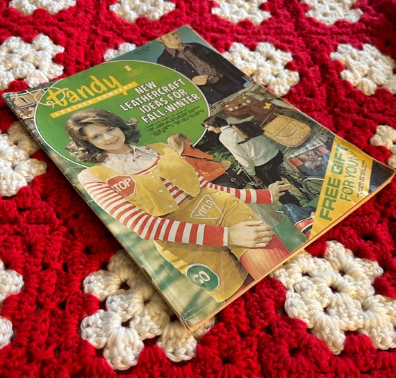 Kit d'artisanat cuir cuir vintage années 70 Tandy Let's Do