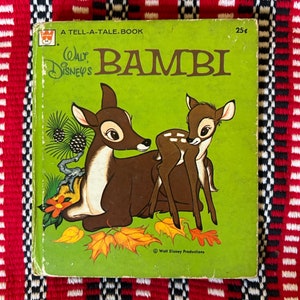Vintage 1972 Walt Disney&#39;s &quot;Bambi” Whitman Tell-A-Tale Book Children&#39;s Classic Storybook Walt Disney Productions
