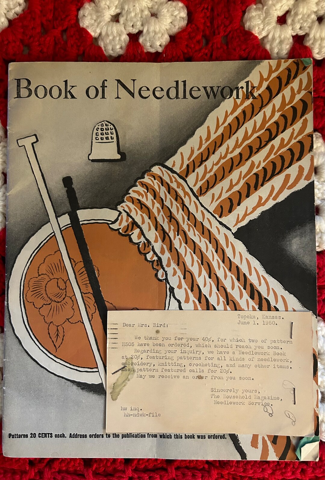 Vintage 1950 "book of Needlework" Catalog Embroidery, Crossstitch