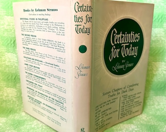 1956 Book "Certainties For Today"  by Lehman Strauss ~ Hardcover ~ Bible Studies Religious 176 pgs