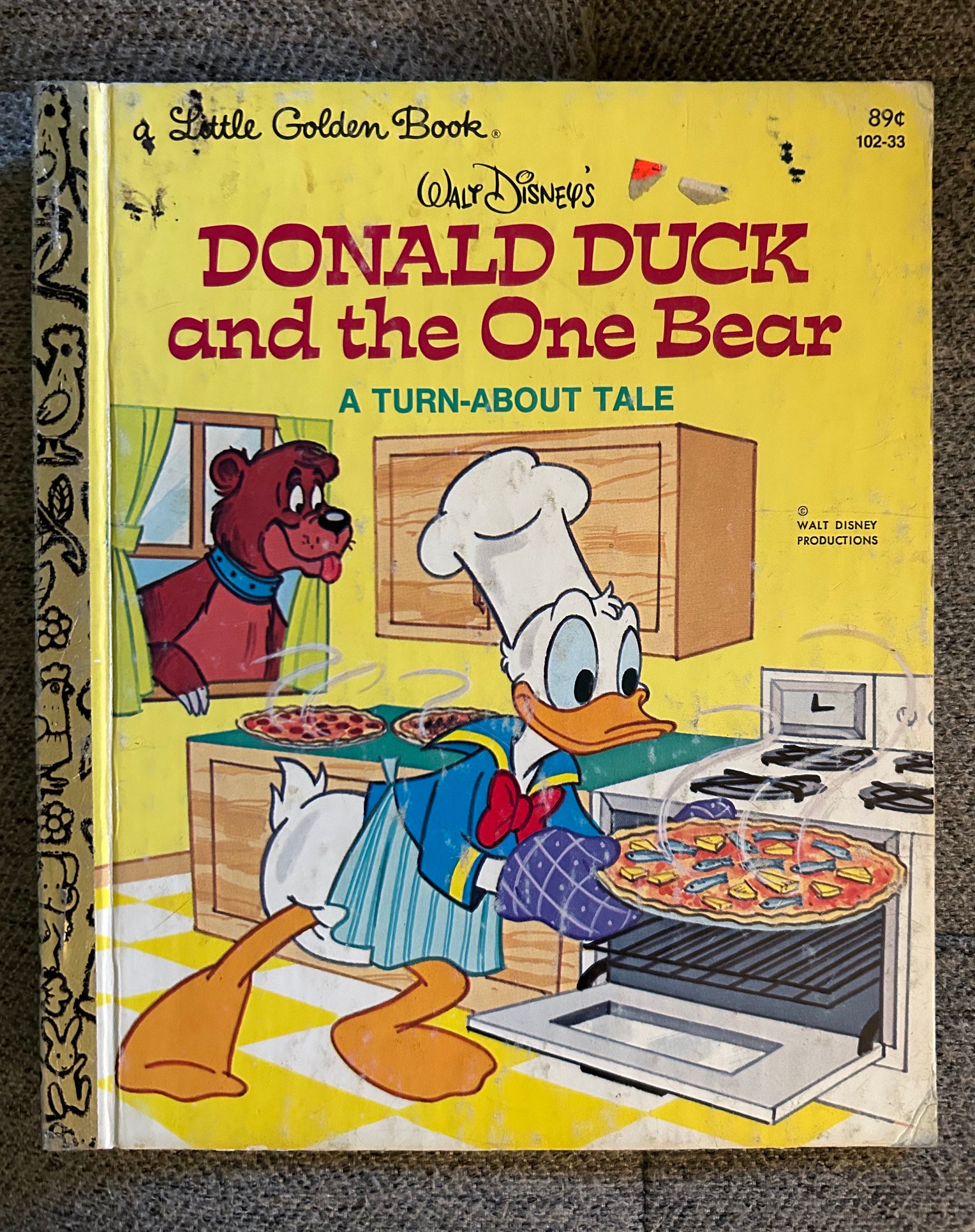 WALT DISNEY DONALD DUCK 1978年出版 Vintage 1978 Walt Disney's Donald Duck and the One Bear A Turn