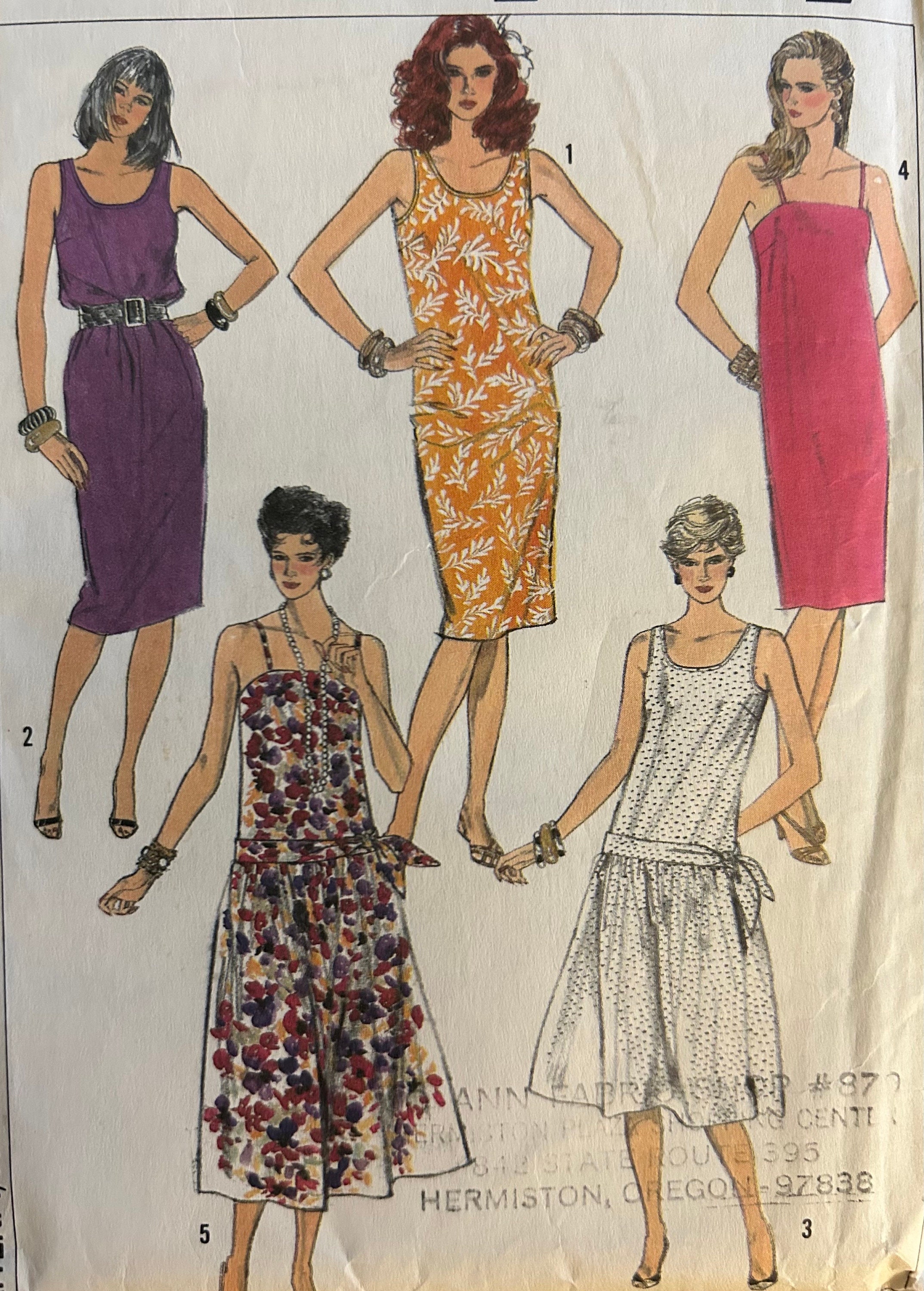 Vintage 1986 Simplicity Sewing Pattern 7494 Misses' Easy-to-sew ...