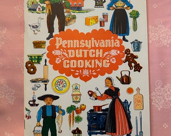 Livre de cuisine vintage 1960 « Pennsylvania Dutch Cooking » à couverture souple, 48 pages