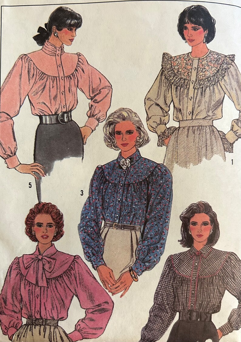 Vintage 1987 Simplicity Sewing Pattern 8301 Misses' Loose-fitting ...