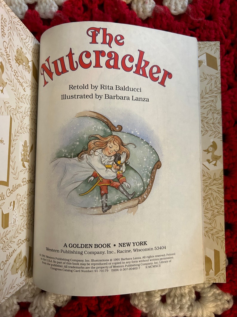 Vintage 1991 Little Golden Book the Nutcracker Classic Children's Book Ballerina Holiday Gift
