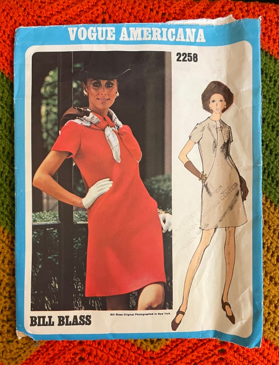 Vintage 1969 Vogue Americana BILL BLASS Pattern 2258 A line Mini