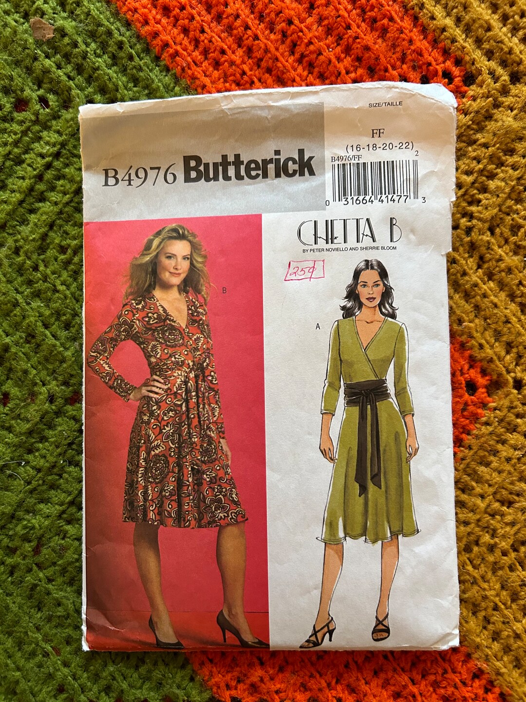 2007 Butterick Chetta B Sewing Pattern B4976 Misses’ Faux Wrap Dress ...